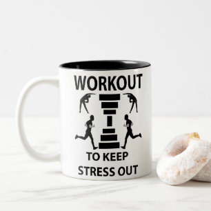 Caneca De Café Em Dois Tons Exercício de condicionamento físico Ginásio