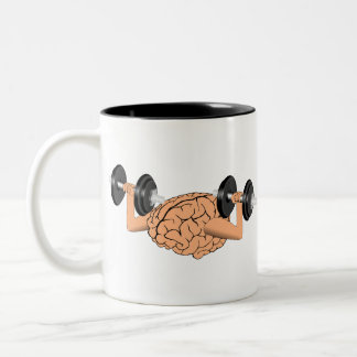 Caneca De Café Em Dois Tons Exercite o cérebro