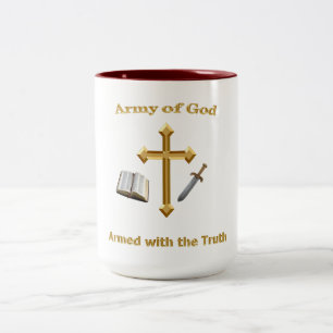 Caneca De Café Em Dois Tons Exército de Deus