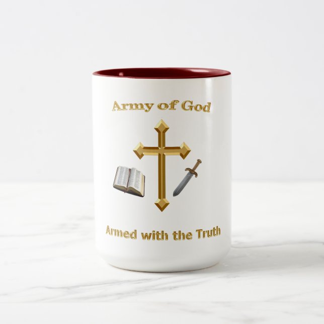 Caneca De Café Em Dois Tons Exército de Deus (Centro)