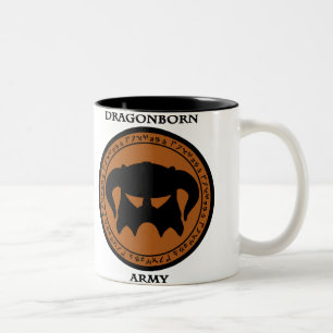 Caneca De Café Em Dois Tons Exército de Dragonborn