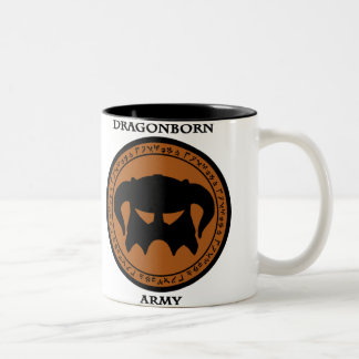 Caneca De Café Em Dois Tons Exército de Dragonborn