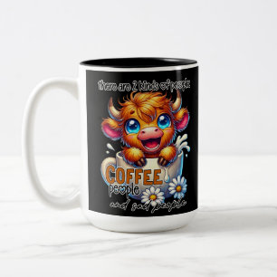 Caneca De Café Em Dois Tons Existem 2 Tipos de Pessoas Pessoas do Café e Trist