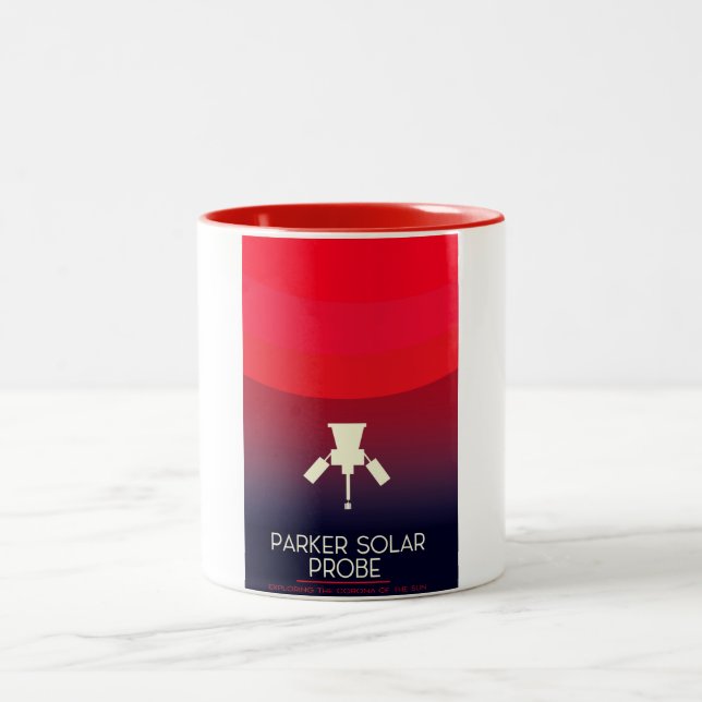 Caneca De Café Em Dois Tons Exploração de Sonda Solar Parker (Centro)