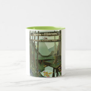 Caneca De Café Em Dois Tons Explore a natureza! Ver Parques Nacionais dos EUA