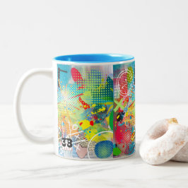 Caneca De Café Em Dois Tons Explosão de cor