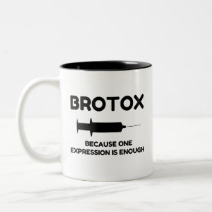 Caneca De Café Em Dois Tons Expressão Botox