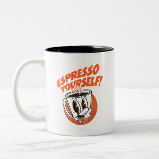 Caneca De Café Em Dois Tons Expresse-se de Forma Divertida Camiseta Gráfica pa