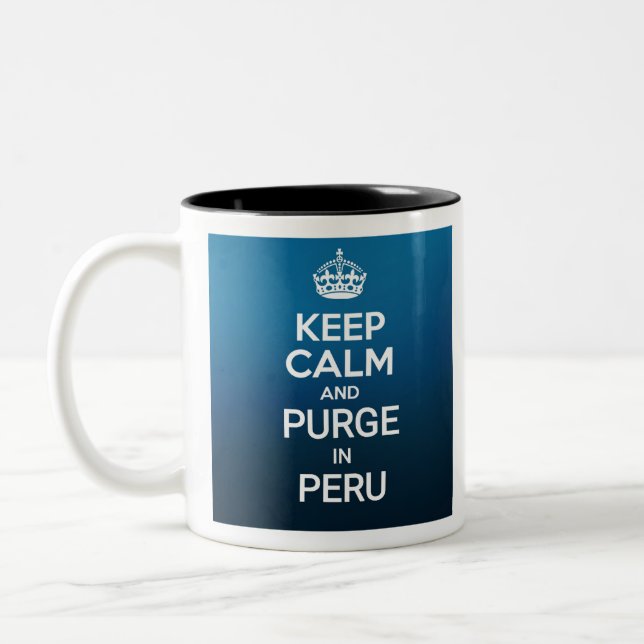 Caneca De Café Em Dois Tons Expurgação no Peru de Ayahuaska (Esquerda)