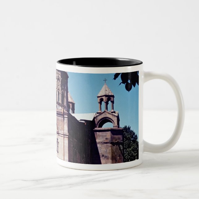 Caneca De Café Em Dois Tons Exterior da catedral Etchmiadzin (Direita)