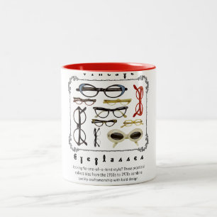 Caneca De Café Em Dois Tons Eyeglasses 01 do vintage