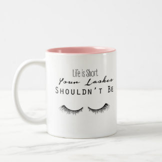 Caneca De Café Em Dois Tons Eyelash Makeup Typografia Mug