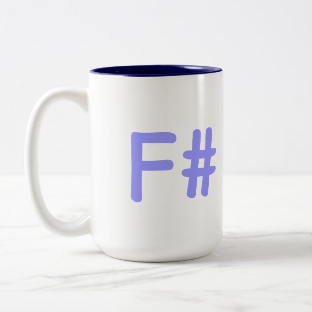 Caneca De Café Em Dois Tons F#-caneca (Esquerda)