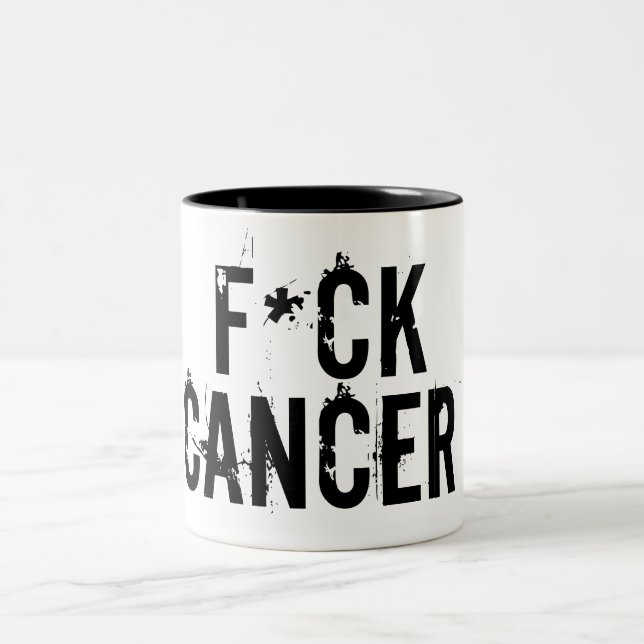 Caneca De Café Em Dois Tons F*ck cancer (Centro)