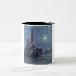 Caneca De Café Em Dois Tons Fábrica à Lua (Paisagem Urbana) (Luce)