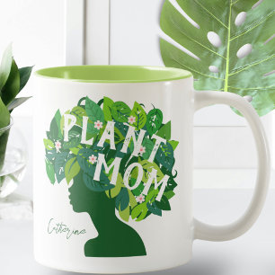 Caneca De Café Em Dois Tons Fábrica Bela Mãe Planta Personalizada Sobre Dois T