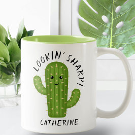 Caneca De Café Em Dois Tons Fábrica Fábrica Fora Gelada Cactus Procurando Shar