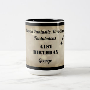 Caneca De Café Em Dois Tons Fabuloso Cã de Aniversário Personalizado 41 ruas