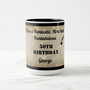 Caneca De Café Em Dois Tons Fabuloso Coguete de 50º aniversário personalizado