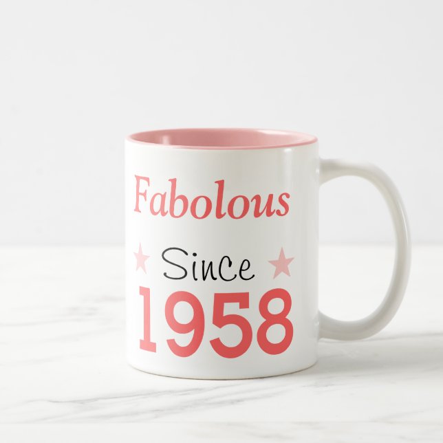 Caneca De Café Em Dois Tons Fabuloso desde 1958 (Direita)