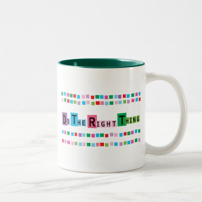 Caneca De Café Em Dois Tons Faça a coisa certa (Direita)