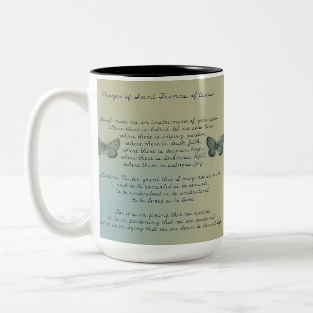 Caneca De Café Em Dois Tons Faça-me um instrumento (Esquerda)