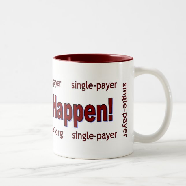 Caneca De Café Em Dois Tons Faça-o acontecer! (Direita)