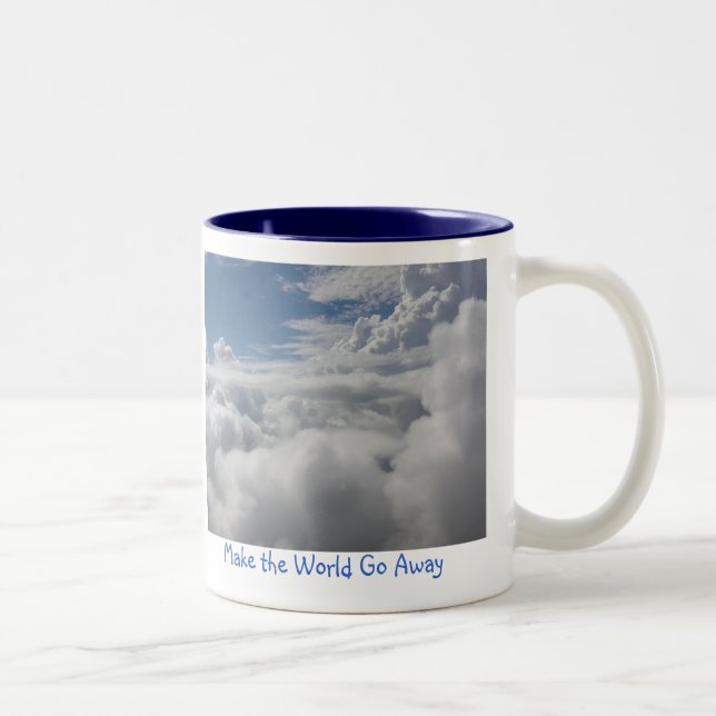 Caneca De Café Em Dois Tons Faça o mundo partir,… (Direita)