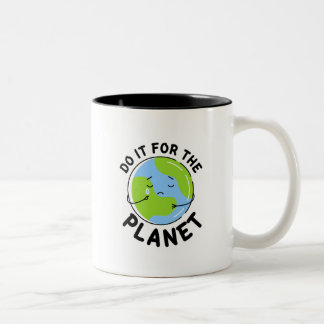 Caneca De Café Em Dois Tons Faça-o para o Planeta Mug de Café de Dois Tons