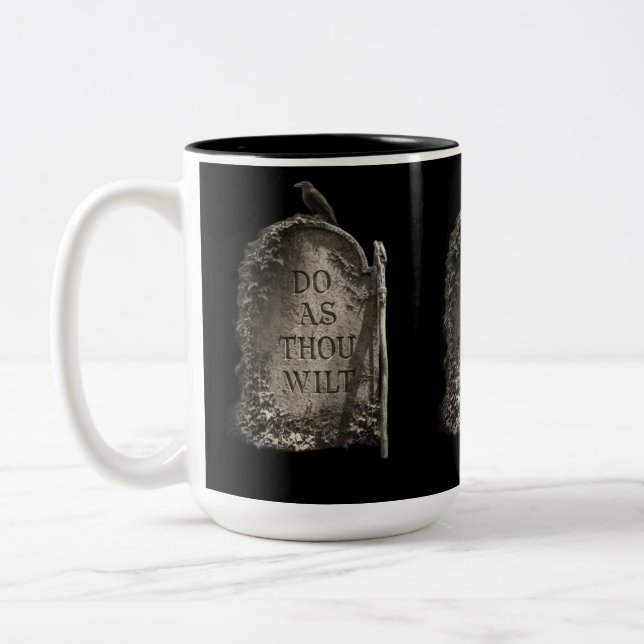 Caneca De Café Em Dois Tons Faça o que Tu Quiseres (Esquerda)