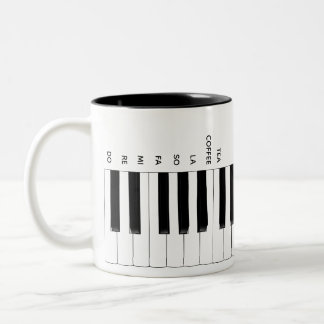 Caneca De Café Em Dois Tons Faça Re Mi Café Tea Piano Keyboard Music Mug