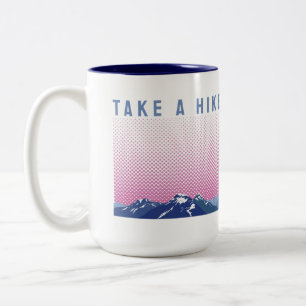 Caneca De Café Em Dois Tons Faça um caminhada/Aventura ao ar livre