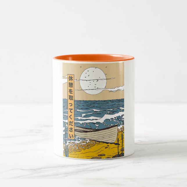 Caneca De Café Em Dois Tons Faça uma Pausa (Centro)