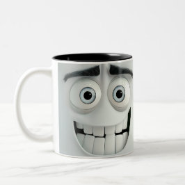 Caneca De Café Em Dois Tons Face Sarcástica 3D