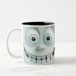 Caneca De Café Em Dois Tons Face Sarcástica 3D
