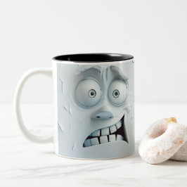 Caneca De Café Em Dois Tons Face Sarcástica 3D
