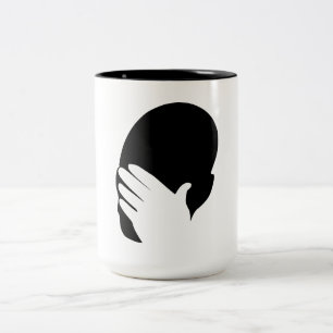 Caneca De Café Em Dois Tons Facepalm meme
