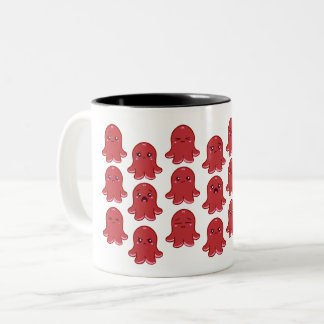 Caneca De Café Em Dois Tons Faces de enchido bonitinho