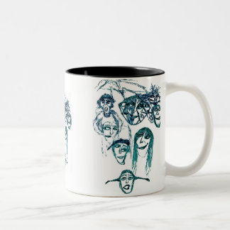 Caneca De Café Em Dois Tons faces impressão branca