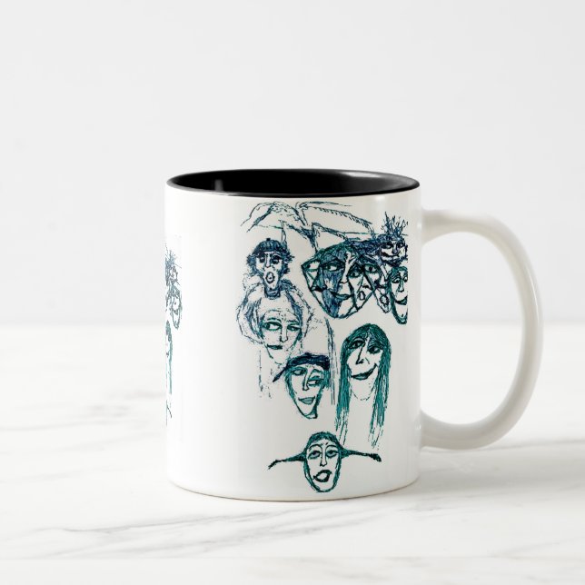 Caneca De Café Em Dois Tons faces impressão branca (Direita)