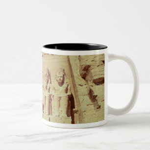 Caneca De Café Em Dois Tons Fachada do templo de Ramesses II