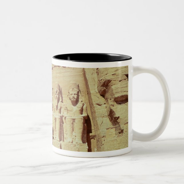 Caneca De Café Em Dois Tons Fachada do templo de Ramesses II (Direita)
