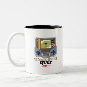 Caneca De Café Em Dois Tons Faço com que os Noobs fiquem no nível superior