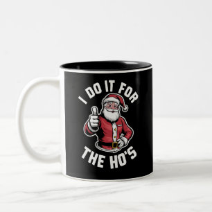 Caneca De Café Em Dois Tons Faço isso para o Natal do Hos Papai Noel.