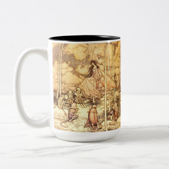 Caneca De Café Em Dois Tons Fada Arthur Rackham (Esquerda)