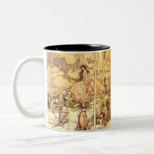 Caneca De Café Em Dois Tons Fada Arthur Rackham