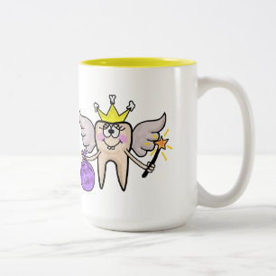Caneca De Café Em Dois Tons Fada De Dente     Personalize-A!