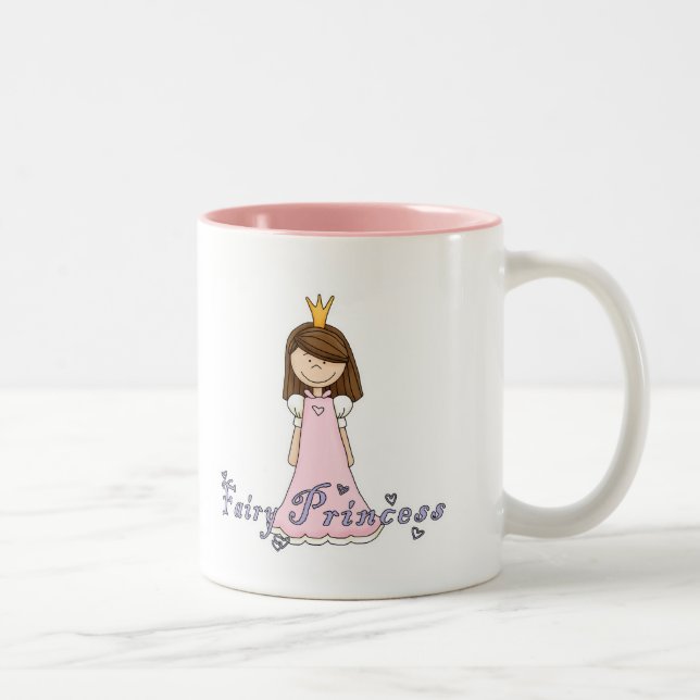 Caneca De Café Em Dois Tons Fada Princesa Bonito e Bonita (Direita)
