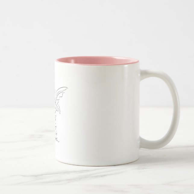 Caneca De Café Em Dois Tons Fada Sentada com Asas… (Direita)
