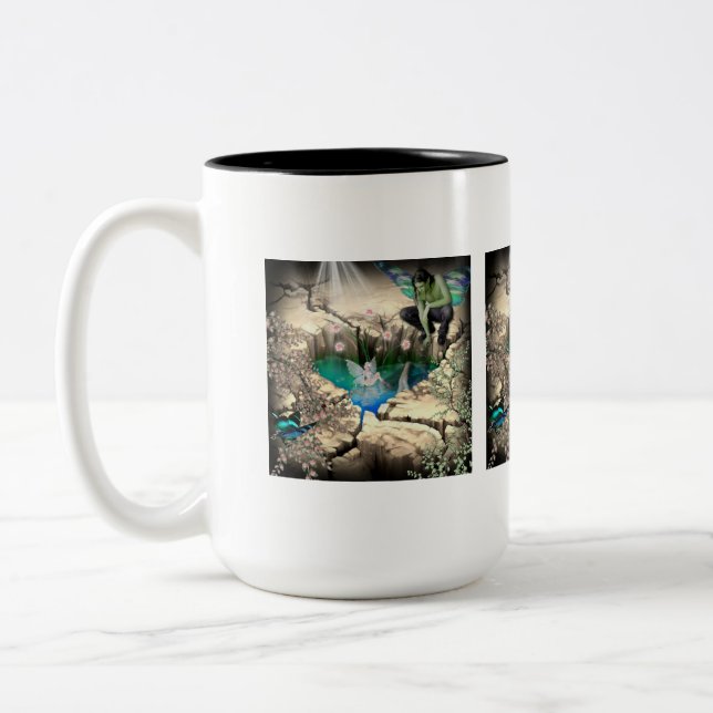 Caneca De Café Em Dois Tons Faerie em Elven Pond (Esquerda)